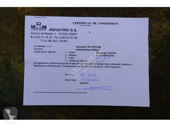 Remolque agrícola La Campagne BC10