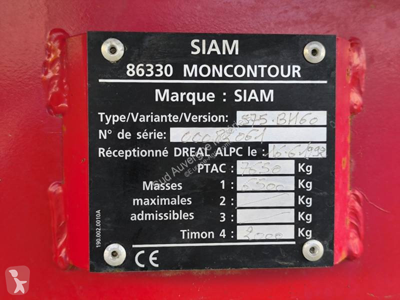 Remorque agricole Siam 575.BM60