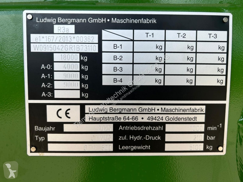 Remolque agrícola Bergmann GTW 300
