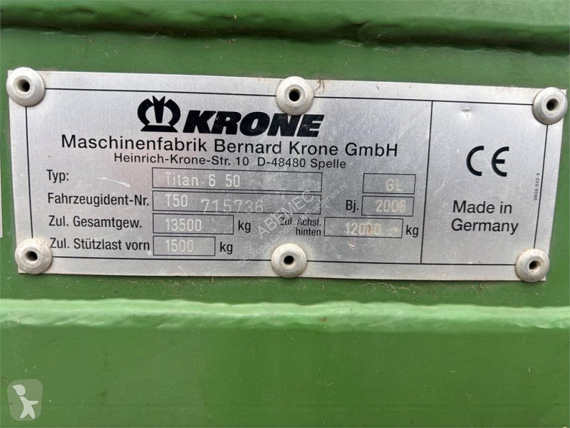 Krone Titan 6/50 GL farming trailer