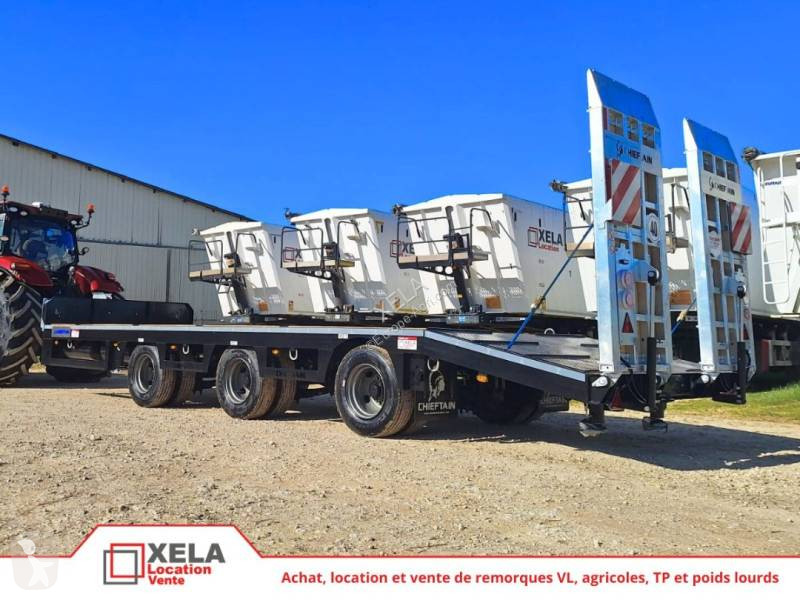 Porte engin agricole 3 essieux farming trailer