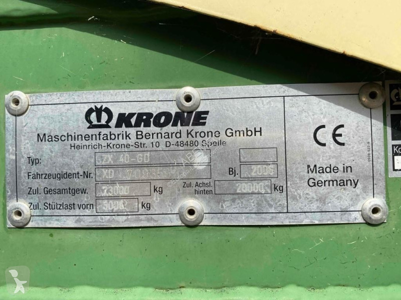 Krone ZX 40 GD Opraapwagen farming trailer