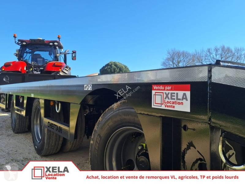 Porte engin agricole 3 essieux farming trailer