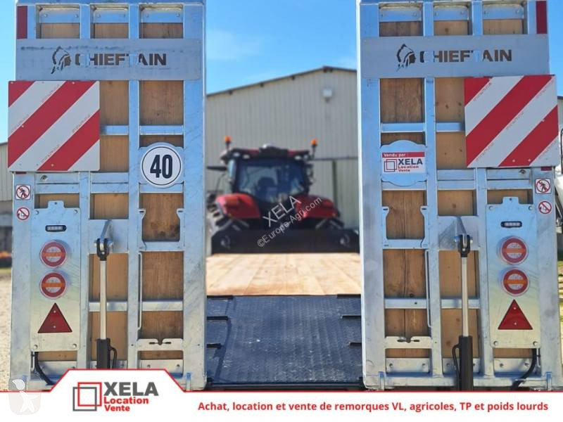 Porte engin agricole 3 essieux farming trailer