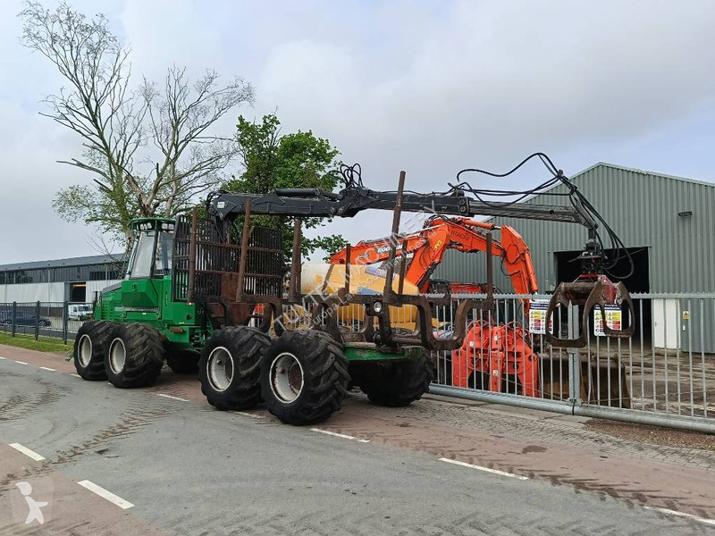 5F log forwarder with hiab crane + grab farming...