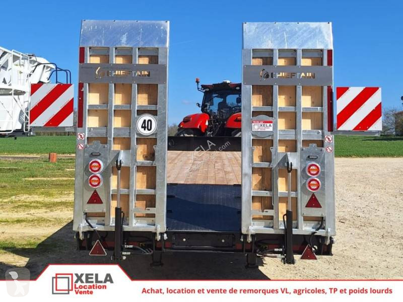 Porte engin agricole 3 essieux farming trailer