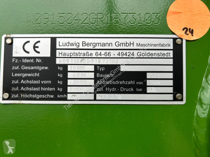 Remolque agrícola Bergmann  GTW 210