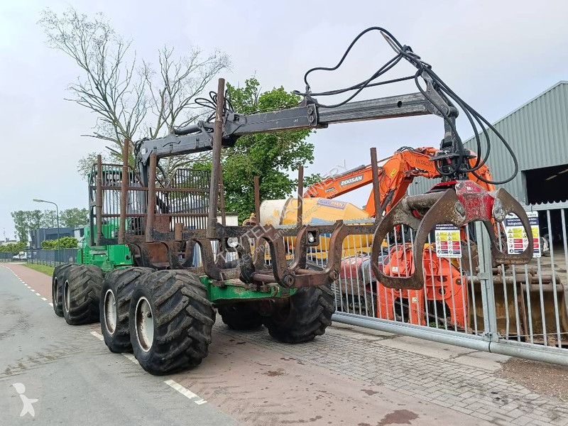 5F log forwarder with hiab crane + grab farming...