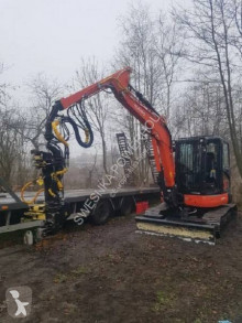 Materiaal voor de bouw Matériel Kubota U55-4 Harwester trzebieżowy z głowicą Arbro 400s