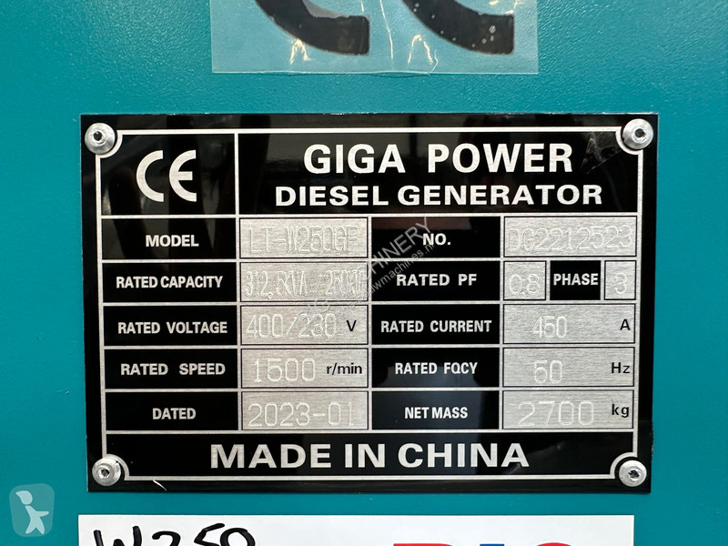 Materiaal voor de bouw  Giga power 312.5 kVa...