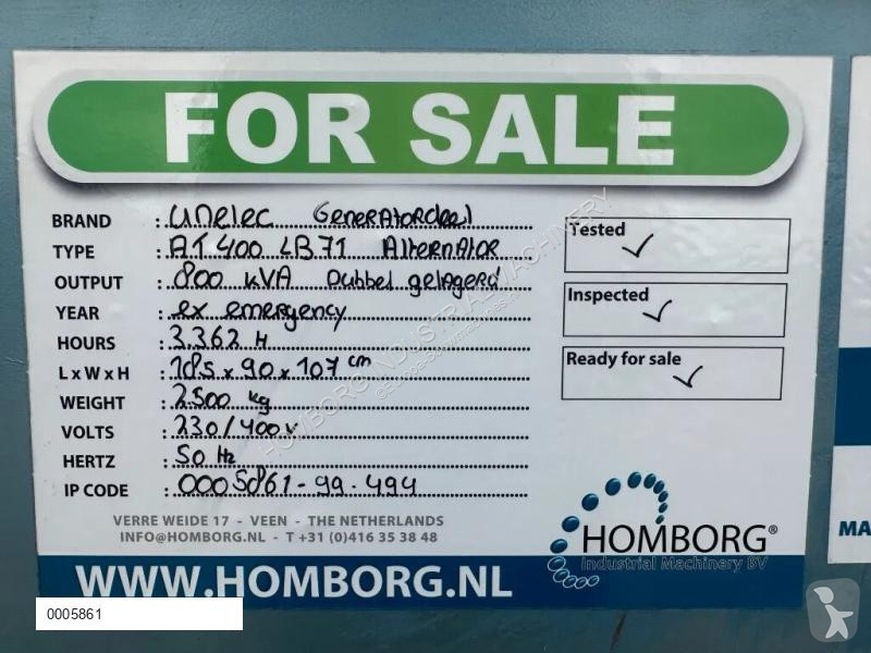 Entreprenørmaskiner Unelec 800 kVA...