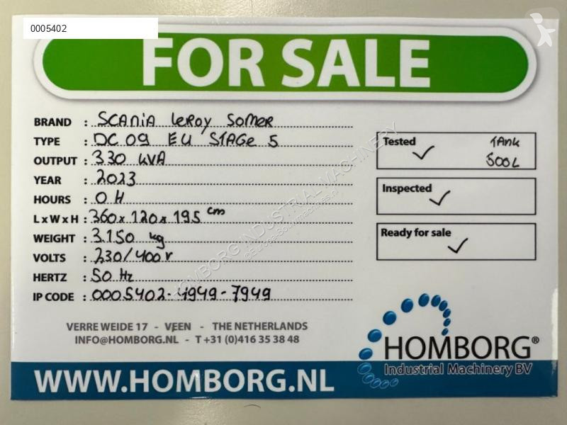 Materiaal voor de bouw Scania DC9 Leroy Somer...