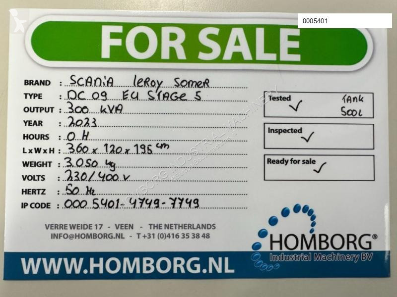 Entreprenørmaskiner Scania DC9 Leroy Somer 300...