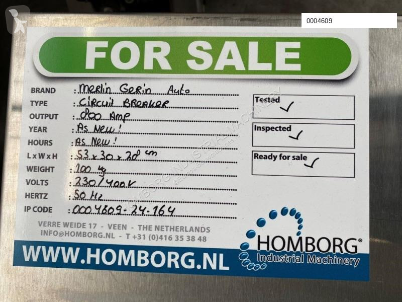 Entreprenørmaskiner Merlin Gerin Breaker 800...