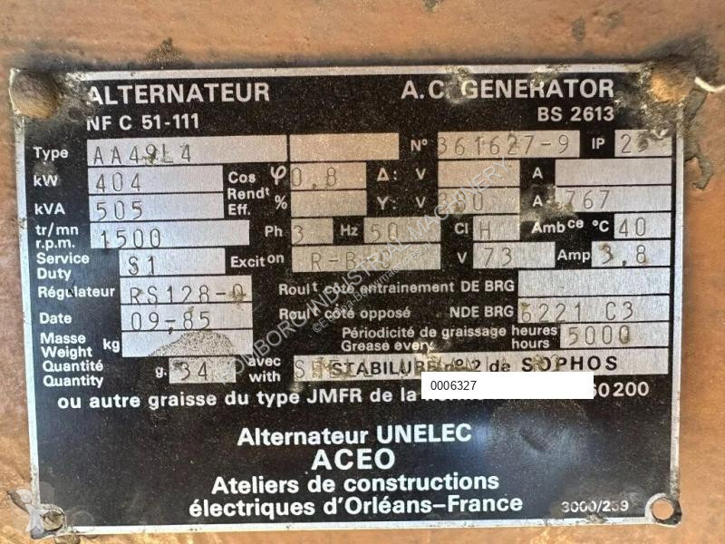 Material de obra Perkins Leroy Somer 500 kVA...