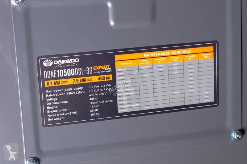 Materiaal voor de bouw Daewoo DDAE10500DSE-3G