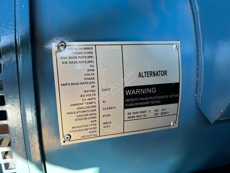 آلة لمواقع البناء Ricardo 100kva (80KW) silent...
