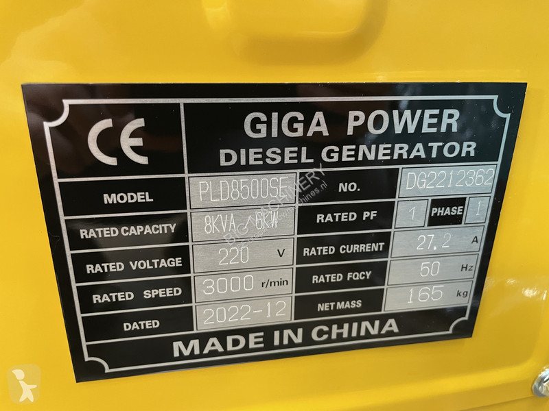 Stavebný stroj  PLD8500SE 8 kVA silent generator