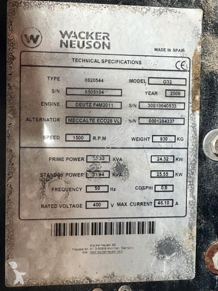 Строительное оборудование Wacker Neuson G32...