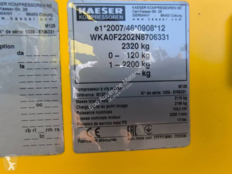 آلة لمواقع البناء Kaeser M125