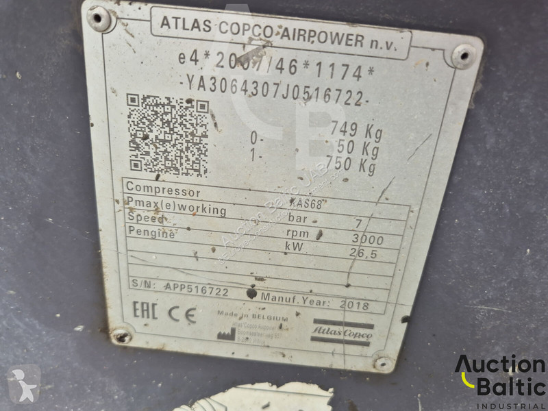 Строительное оборудование Atlas Copco XAS 68