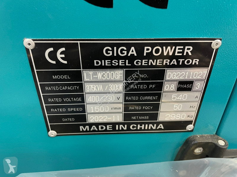 Materiaal voor de bouw  375 KVA silent set -...