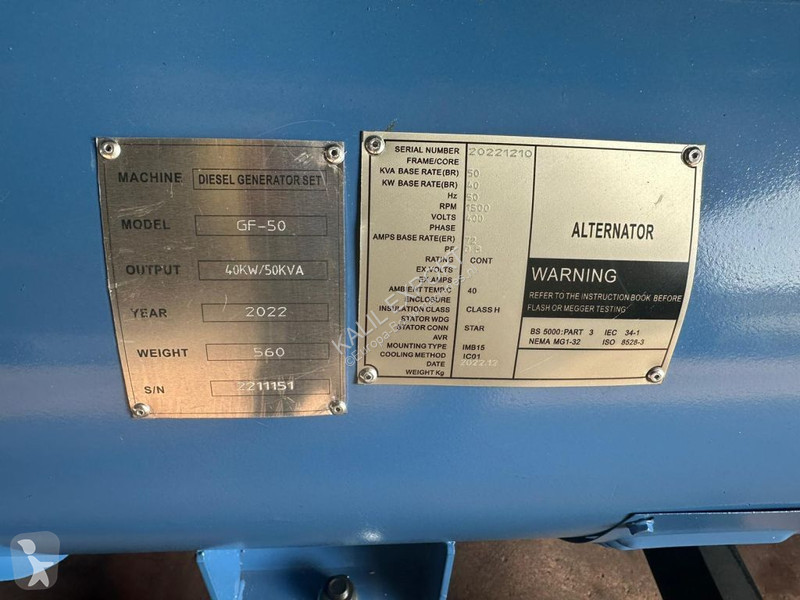 آلة لمواقع البناء Ricardo 50 KVA (40KW)...