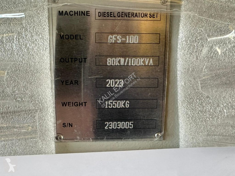 آلة لمواقع البناء Ricardo 100 KVA (80KW) Silent...