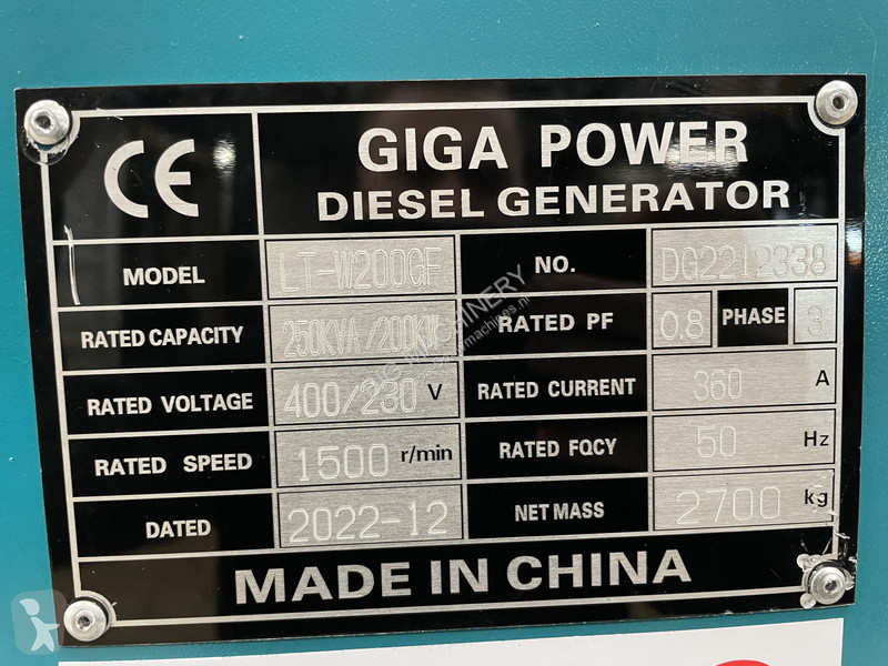 Materiaal voor de bouw  250 kVA LT-W200GF...