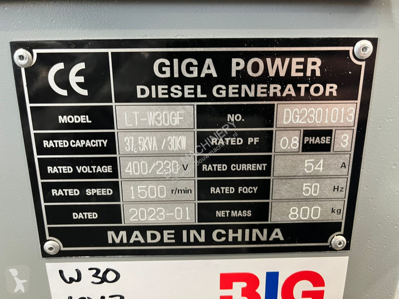 Stavebný stroj  LT-W30GF 37.5 kVA silent generator