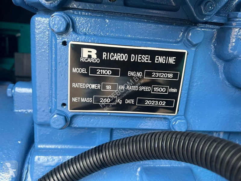 آلة لمواقع البناء Ricardo 20KVA 16KW SILENT...