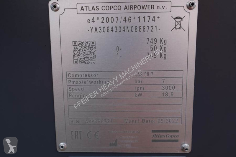 Entreprenørmaskiner Atlas Copco XAS 58-7 Valid...