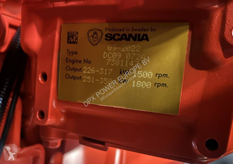 Entreprenørmaskiner Scania DC9 - 330 kVA...