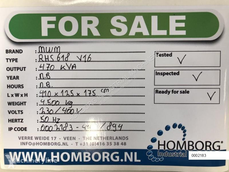 Materiaal voor de bouw MWM RHS 618 V16 AvK 470...
