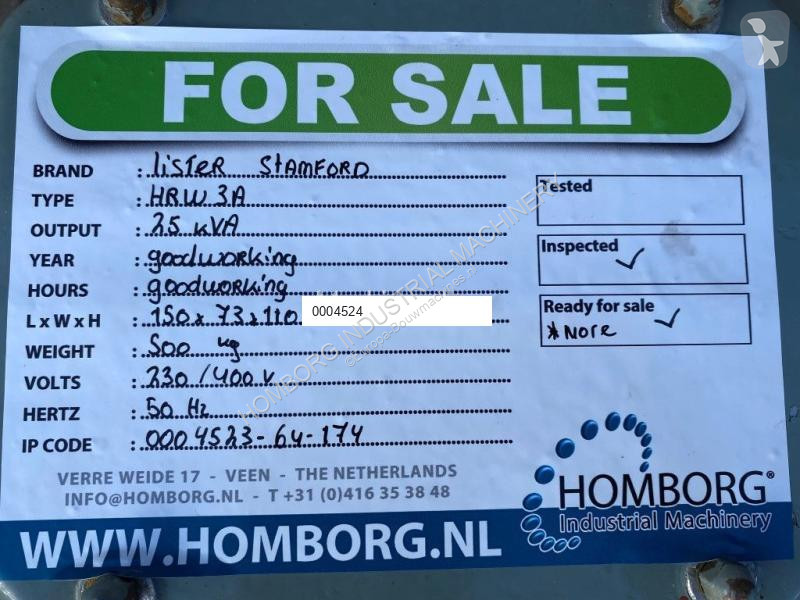 Materiaal voor de bouw Lister HRW3A Stamford 25...