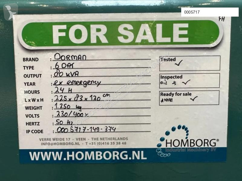 Vägbyggmaterial MAN 6DAT 80 kVA generatorset ex...