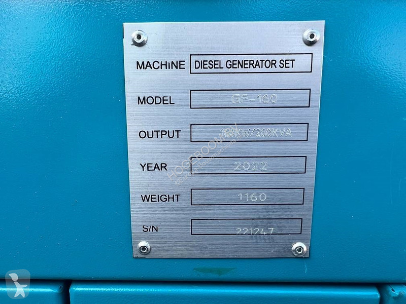 آلة لمواقع البناء Ricardo 200kva (160KW) silent...