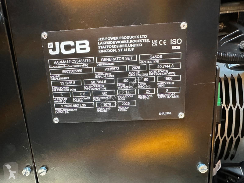 Material de obra JCB G45QS Baustellen Generator...