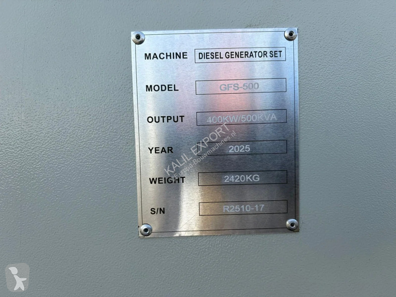 Stavebný stroj Ricardo 500 KVA (400KW) Silent...