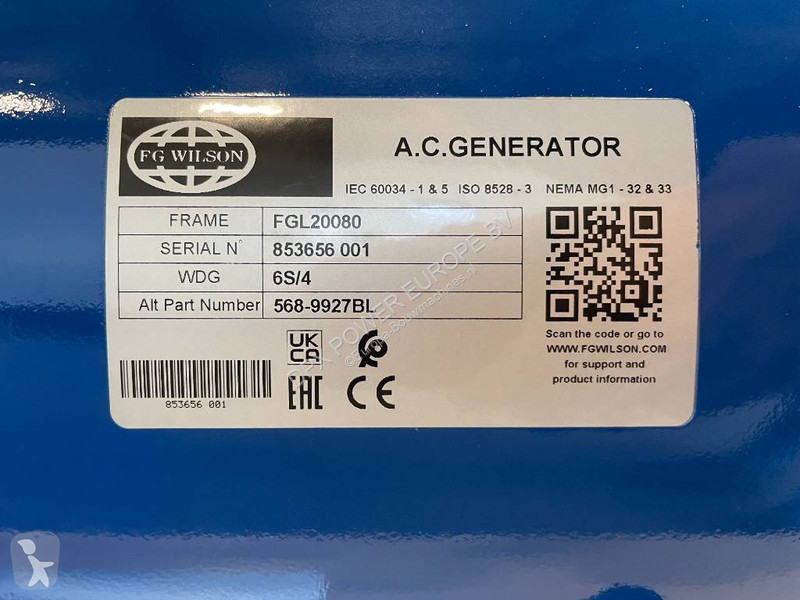 FG Wilson P65-5 - 65 kVA Open Genset -...