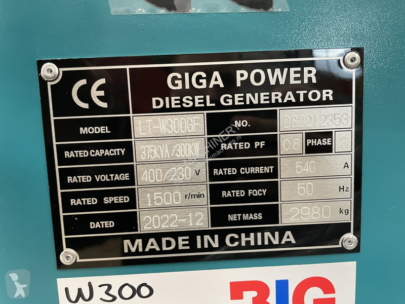 Materiaal voor de bouw  375 kVA LT-W300GF...