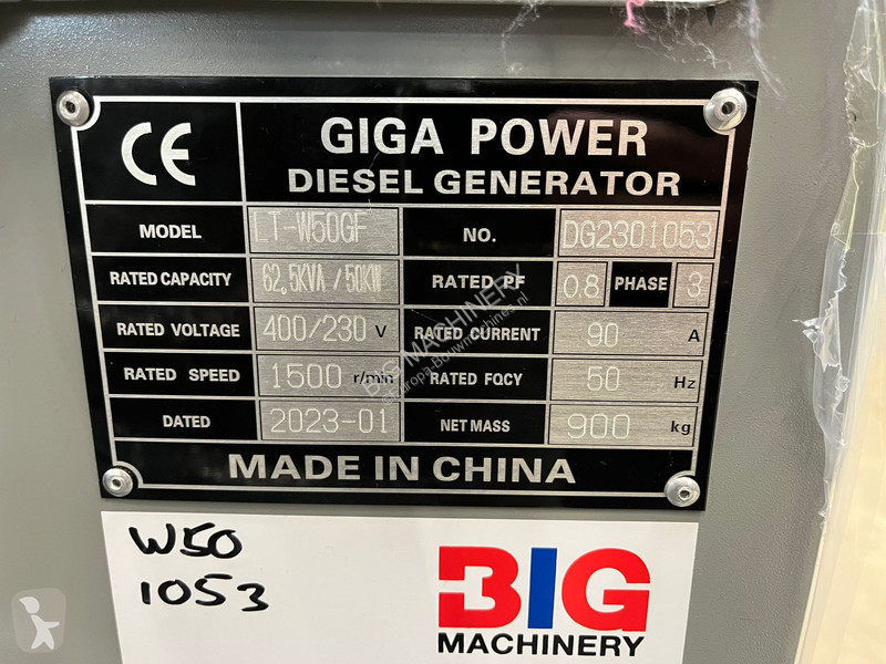 Materiaal voor de bouw  LT-W50-GF 62.5KVA...