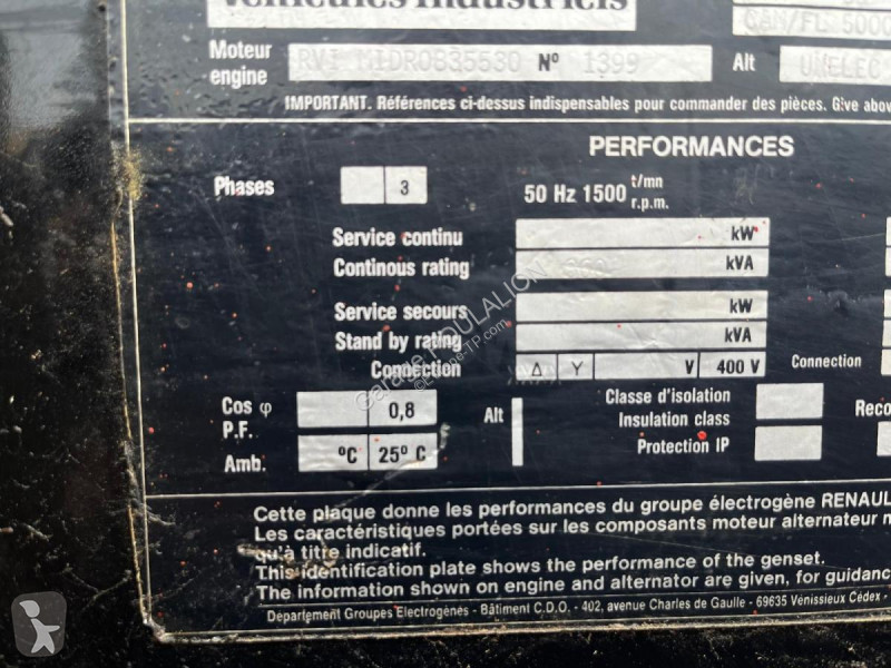Entreprenørmaskiner Renault  V8 360 KVA...
