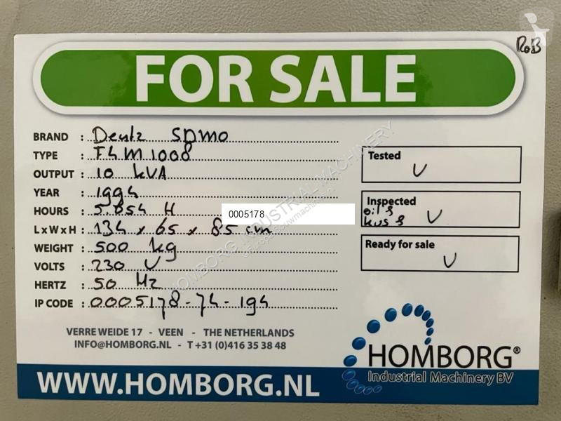 Entreprenørmaskiner Deutz F4M 1008 SDMO 10 kVA...