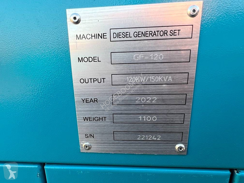 Entreprenørmaskiner Ricardo 150KVA (120KW)...