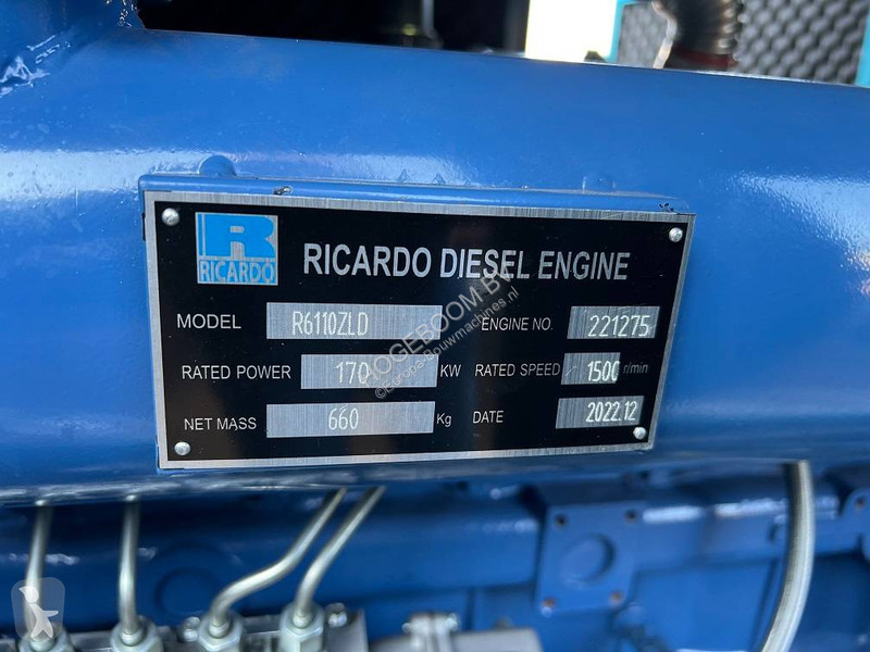 Materiaal voor de bouw Ricardo 200KVA (160KW)...