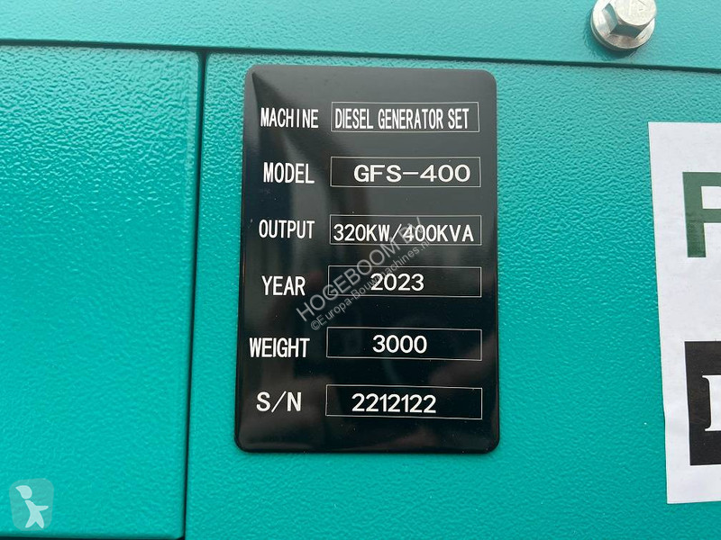 Entreprenørmaskiner Ricardo 400KVA 320KW SILENT...