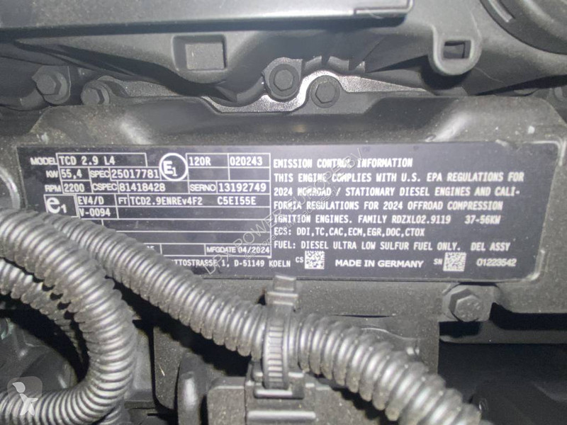 Entreprenørmaskiner Deutz TCD2.9L4 - 60 kVA...