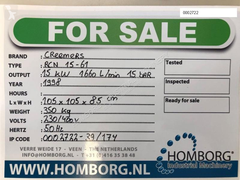 Materiaal voor de bouw Creemers Compressors RCN...