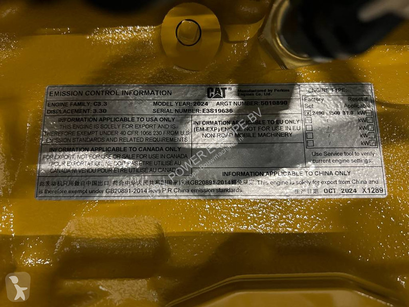 Material de obra Caterpillar DE33E0 - 33 kVA...